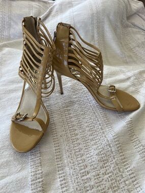 Michael Kors Women's Strappy High Heel Sandals in Tan